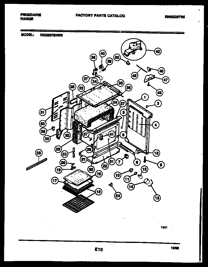 Frigidaire REGS37BNL5 body parts diagram