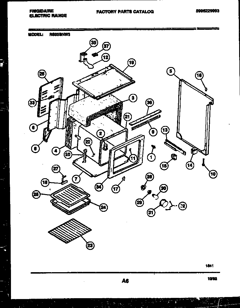 Frigidaire RS33BNW3 body parts diagram