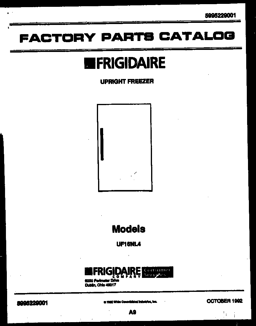 Frigidaire UF16NL4 null diagram