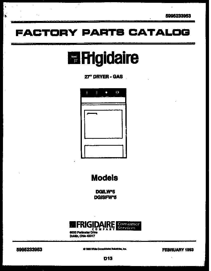 Frigidaire DGISFL5 null diagram