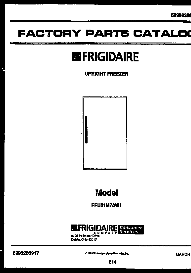 Frigidaire FFU21M7AW1 null diagram