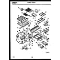 Frigidaire FRT22THAY0 shelves and supports diagram
