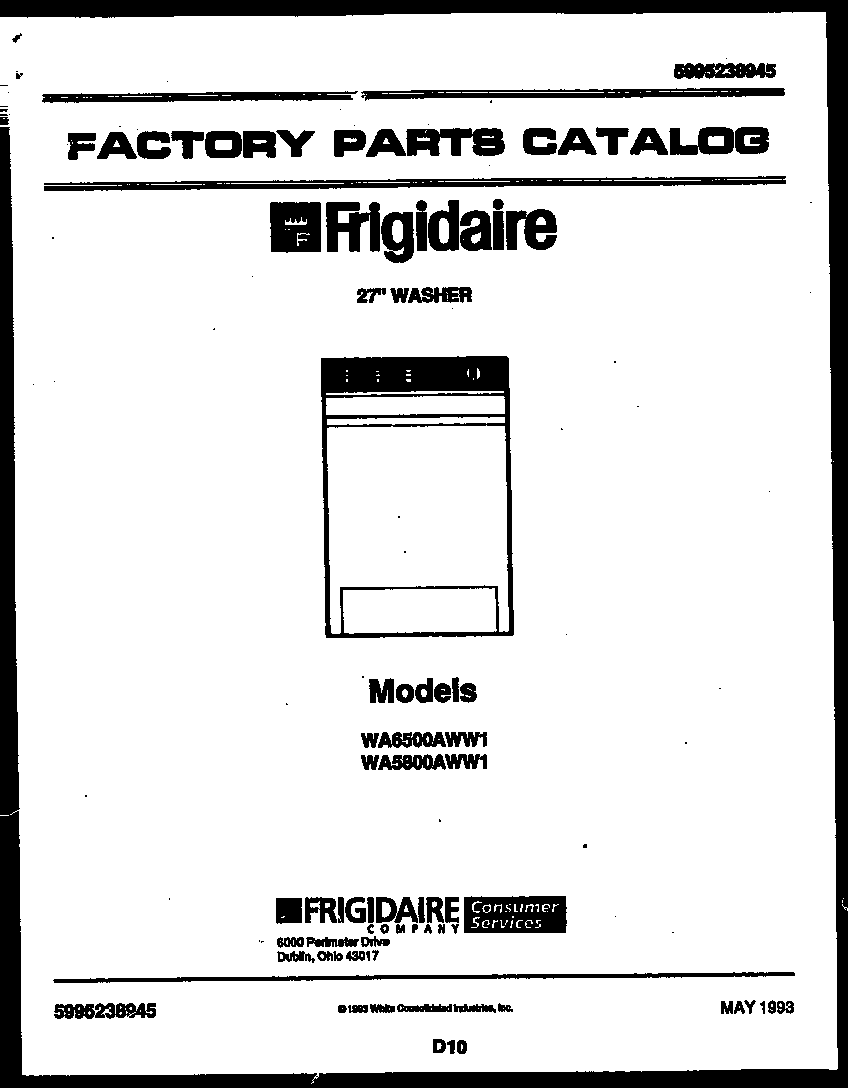 Frigidaire WA6500ADD1 null diagram