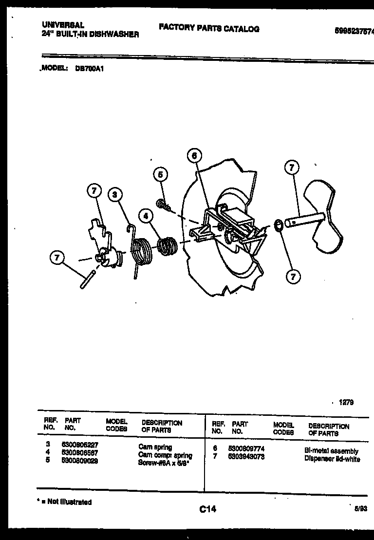 Kelvinator DB700AW1 cam diagram