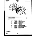 Frigidaire FGF313BADA door parts diagram