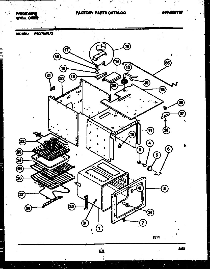 Frigidaire REG78WL3 body parts diagram