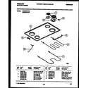 Frigidaire FES300WAB1 cooktop and broiler parts diagram