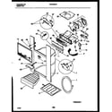 Frigidaire FRT24WRAW0 ice door, dispenser and water tanks diagram