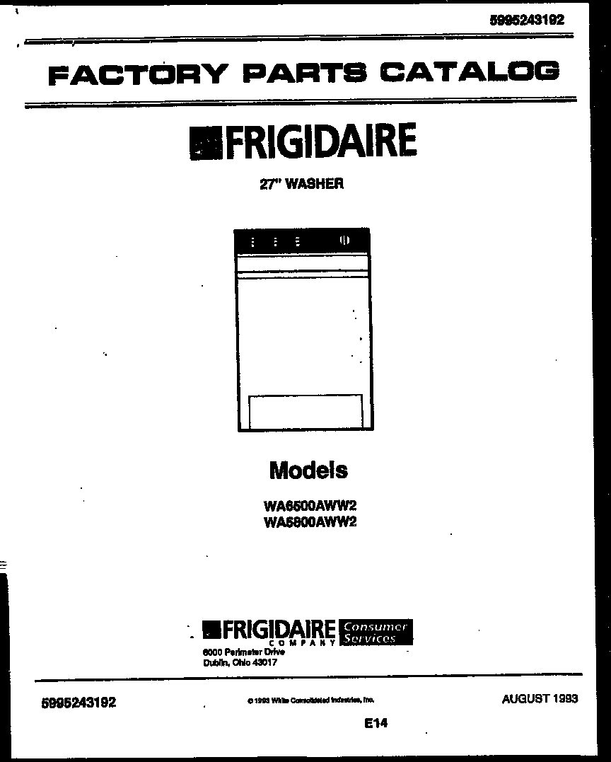 Frigidaire WA6500ADD2 null diagram