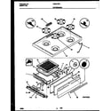 Tappan CG301SP2D4 cooktop and broiler drawer parts diagram
