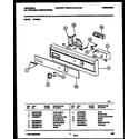 Kelvinator DP400A1 console and control parts diagram