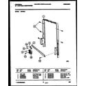 Kelvinator DP400A1 motor and front frame assembly diagram