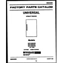 Universal/Multiflex (Frigidaire) MFU12M2AW0 null diagram