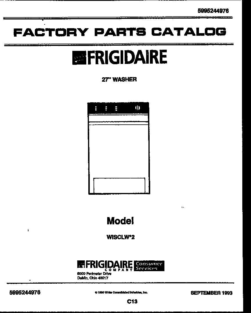 Frigidaire WISCLW2 null diagram