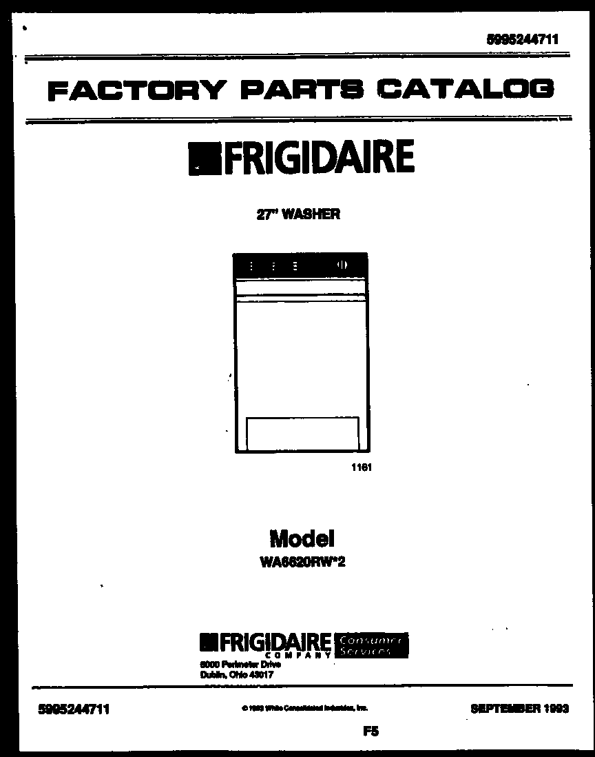 Frigidaire WA6620RW2 null diagram