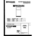 Frigidaire FRT26WRAB0 cover diagram