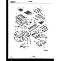 Frigidaire FRT26WRAB0 shelves and supports diagram