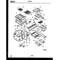 Frigidaire FRT26WRAB0 shelves and supports diagram