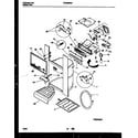 Frigidaire FRT26WRAB0 ice door, dispenser and water tanks diagram