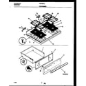 Frigidaire FGF353CASA cooktop and drawer parts diagram