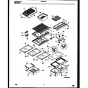 Frigidaire FPES19TPW1 shelves and supports diagram