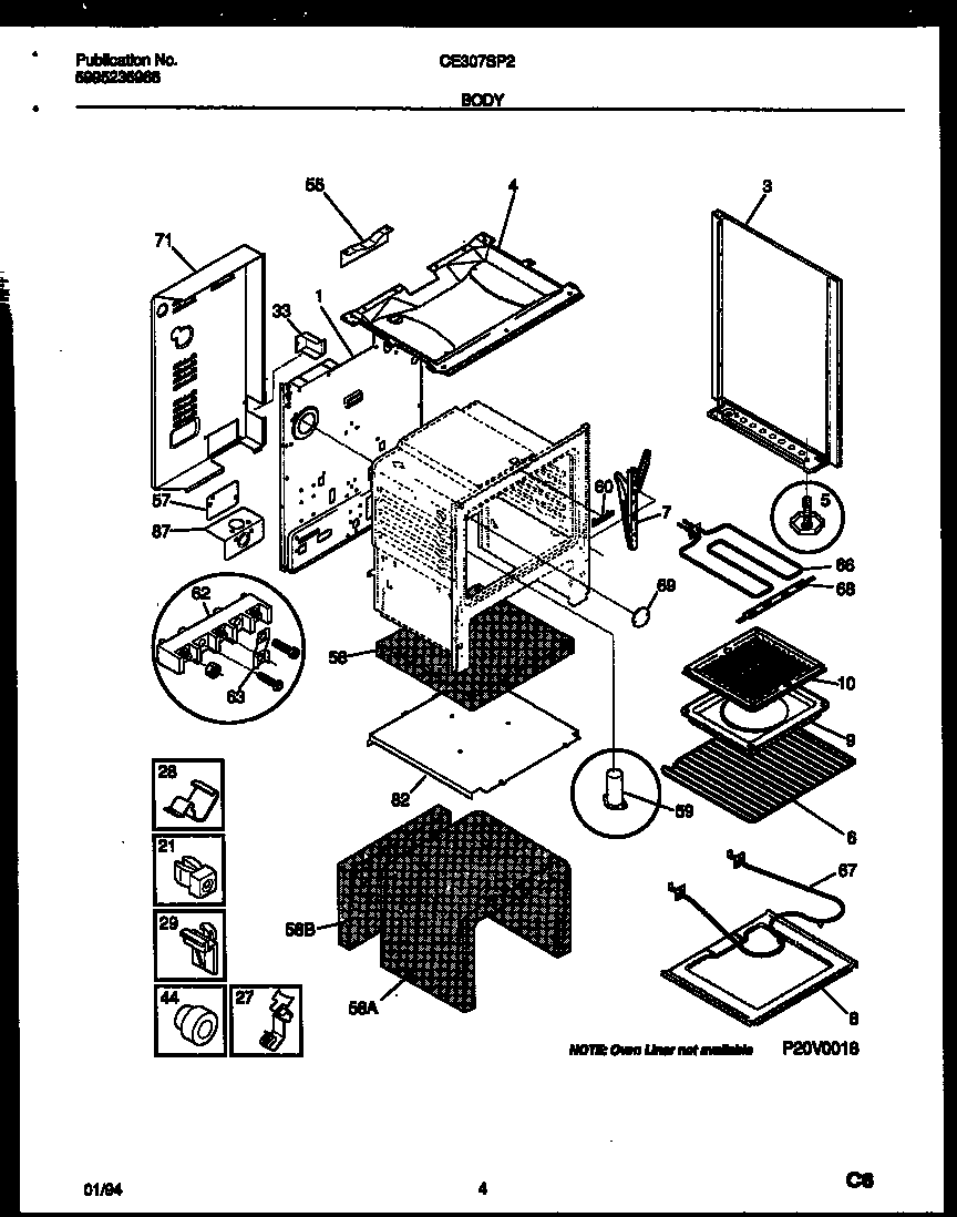 Kelvinator CE307SP2W1 body parts diagram