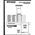 Universal/Multiflex (Frigidaire) MRT11CRAW0 cover diagram