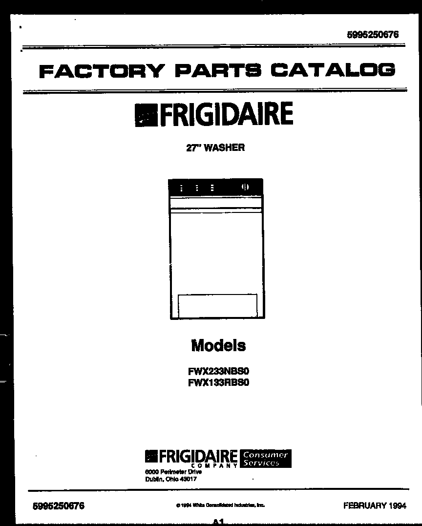 Frigidaire FWX233NBS0 null diagram