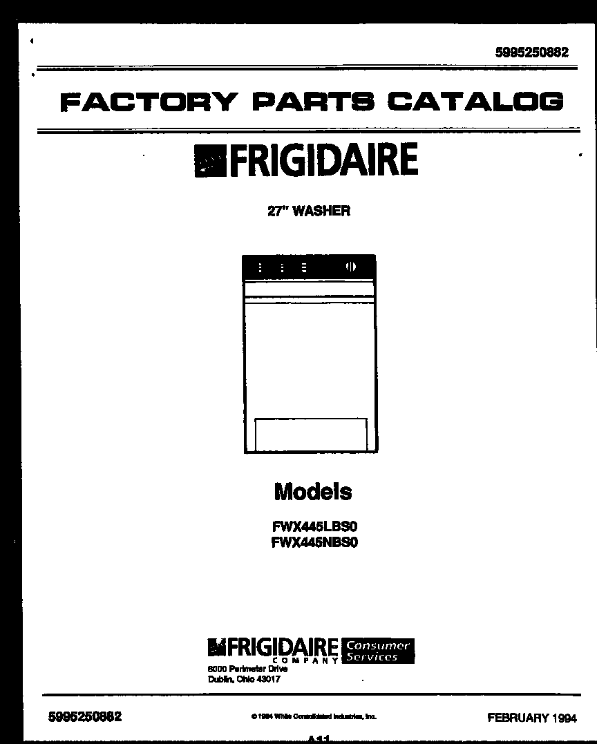 Frigidaire FWX445NBS0 null diagram