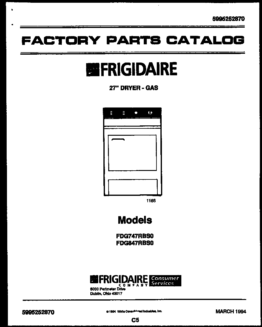 Frigidaire FDG847RBT0 null diagram