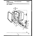Universal/Multiflex (Frigidaire) MDB200RBW0 tub and frame parts diagram