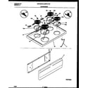 Universal/Multiflex (Frigidaire) MEF300PBWA cooktop and drawer parts diagram