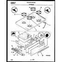 Universal/Multiflex (Frigidaire) MGF322BBDA cooktop and broiler drawer parts diagram