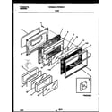 Frigidaire FGF363BABA door parts diagram