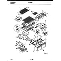 Frigidaire FRT19PRBD1 shelves and supports diagram