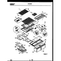 Frigidaire FRT19PRBD1 shelves and supports diagram