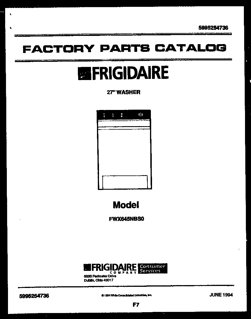 Frigidaire FWX645NBS0 null diagram