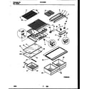 Frigidaire FRT15NRBD0 shelves and supports diagram