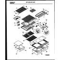 Universal/Multiflex (Frigidaire) MRT18JRBW0 shelves and supports diagram