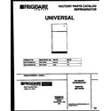 Universal/Multiflex (Frigidaire) MRT18PNBZ0 cover diagram