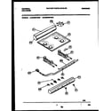 Kelvinator CG240SP2W3 backguard, cooktop and burner parts diagram