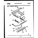 Frigidaire CG200SP2D2 backguard, cooktop and burner parts diagram