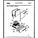 Gibson CP240SP2D3 door and broiler drawer parts diagram