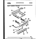 White-Westinghouse CP200SP2D2 backguard, cooktop and burner parts diagram