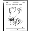 Universal/Multiflex (Frigidaire) MGF500PBWA door and broiler drawer parts diagram
