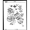 Frigidaire FRT20QRBD2 shelves and supports diagram