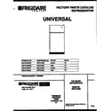 Universal/Multiflex (Frigidaire) MRT21BRBY0 cover diagram