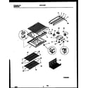 Universal/Multiflex (Frigidaire) MRT21BRBY0 shelves and supports diagram