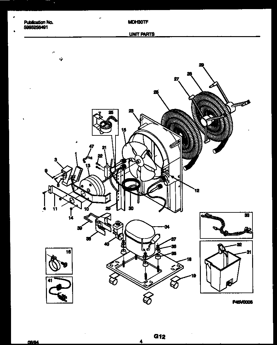 Frigidaire MDH30TF1 unit parts diagram