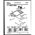 Frigidaire FED300WAW3 cooktop and broiler parts diagram